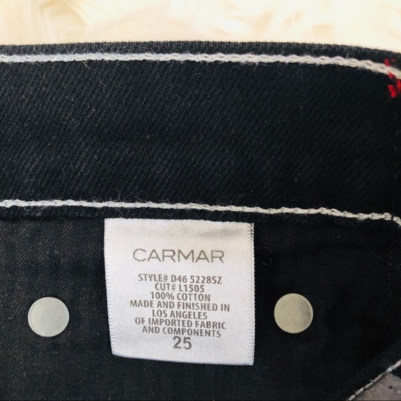 Carmar Denim Size 25 Side Zip distressed shorts - Picture 10 of 11